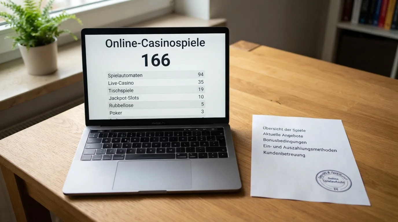 Nahaufnahme einer gedruckten Anbieterliste neben einem amtlichen Prüfsiegel.