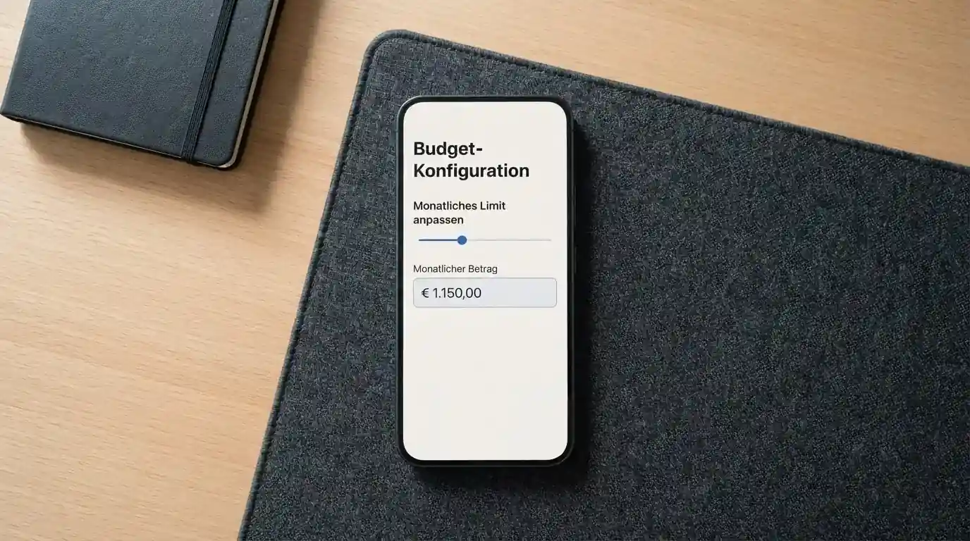 Bildschirmausschnitt eines Formulars zur Festlegung eines monatlichen Einzahlungslimits.